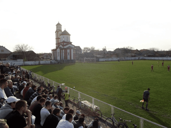 Gradski Stadion, home stadium of Radnički Nova Pazova